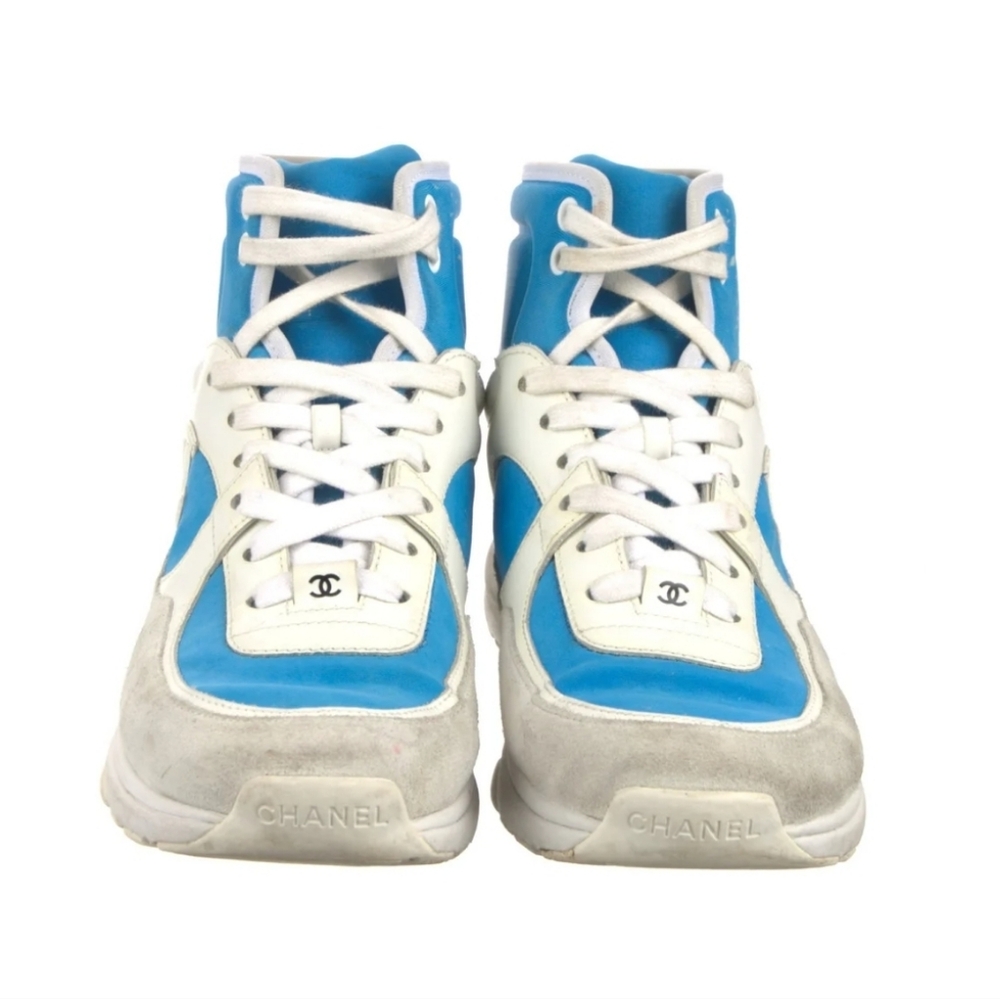 Chanel Authentic Interlocking CC Logo Sneakers Women's Size: 7 | IT 36 - Picture 3 of 5